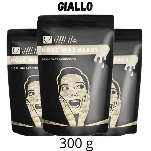Cera per depilazione dura in grani. Perle di cera a caldo specifiche per la rimozione dei peli su ogni parte del corpo. Confezione da 50/100/150 e 300 grammi.