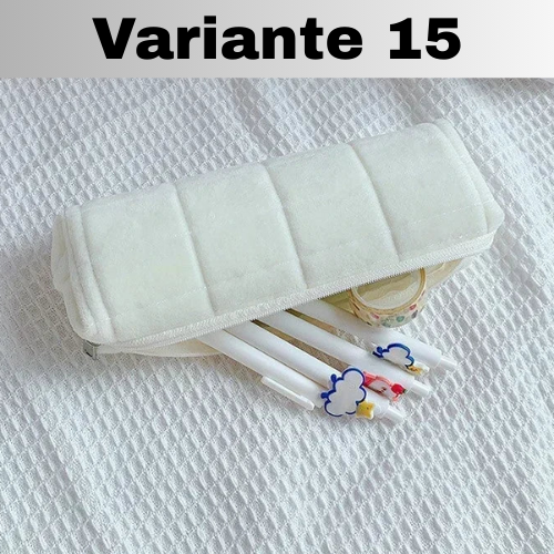 🧳Borsa Beauty-case con cerniera, tinta unita, per il trucco in pelliccia. Comoda, Capiente.
