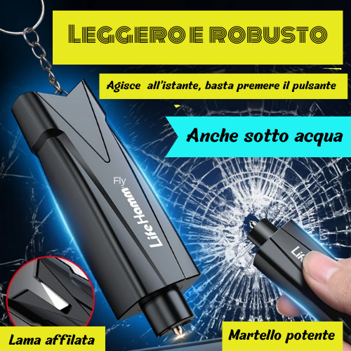 Car Safety Hammer Auto Emergency Glass Window Breaker Seat Belt Cutter Life-Saving Car Emergency Escape Hammer Survival Whistle