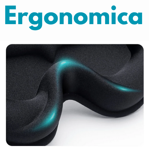 😴 Mascherina per Dormire in Memory Foam 3D – Comfort Estremo & Buio Totale.