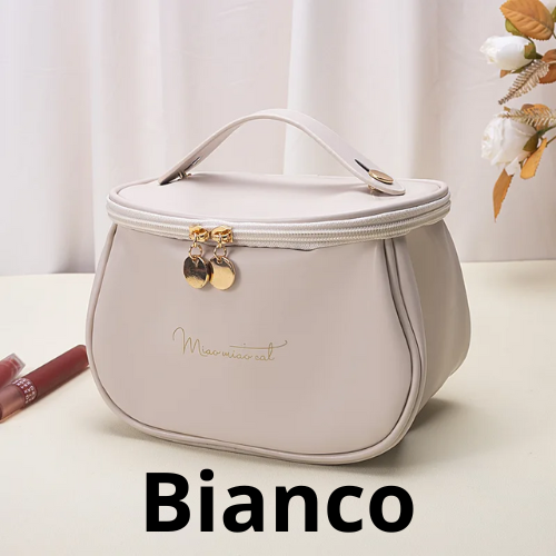 🧳 Beauty Case da Viaggio in Pelle PU – Grande Capacità, Impermeabile e Multifunzione.