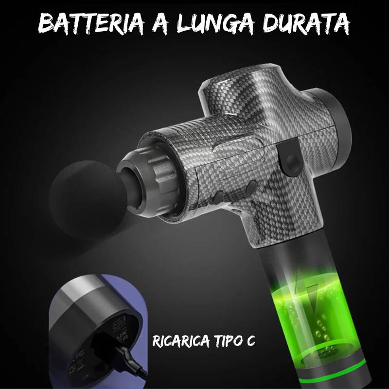 Massaggiatore a Pistola Professionale - Massaggio Intenso, Relax e Recupero Muscolare a Casa o Dove Vuoi.