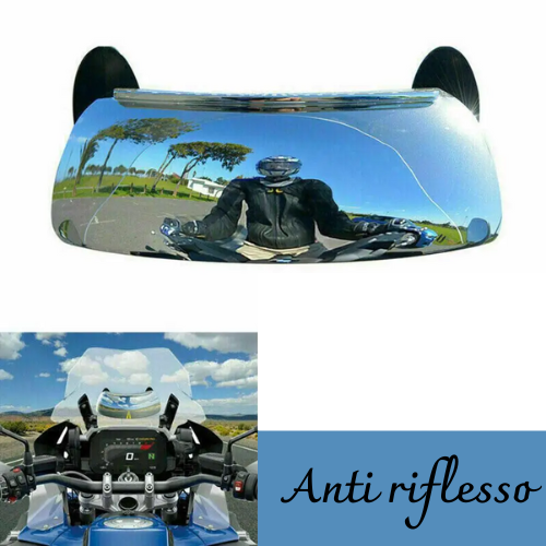 Specchietto retrovisore grandangolare di sicurezza contro angolo cieco. Universale, compatibile con molti tipi e marche di moto.