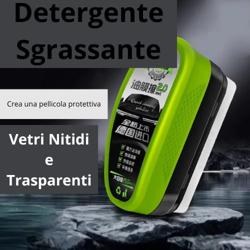 Strumento per la rimozione dell'olio dal parabrezza dell'auto, con creazione di pellicola protettiva antipioggia.ar Glass Car Detailing