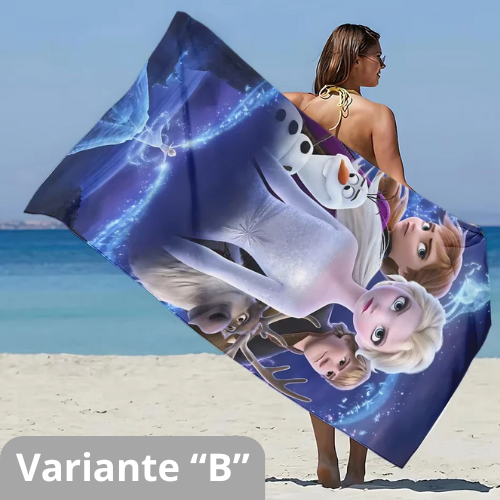 Asciugamano per bambine con immagini cartone animato “Frozen”. Varie misure a scelta.