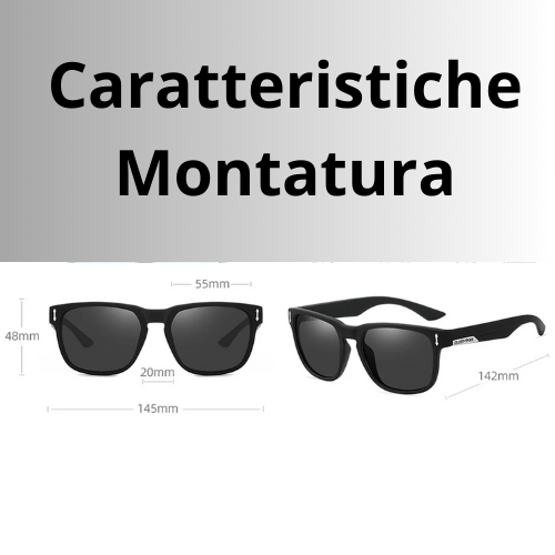 Occhiali da Sole Polarizzati Uomo Donna – Protezione UV400, Design Quadrato, Leggeri e Resistenti – Disponibili in Vari Colori.