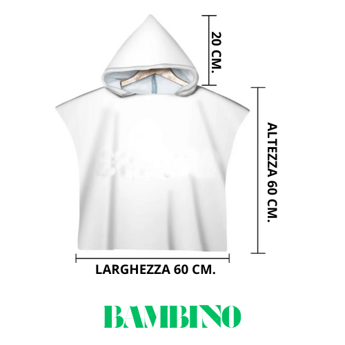Adult Kids Custom Personalized Poncho Towel Hooded Sauna Spa Surf Swim Beach Changing Robe Holiday Birthday Gift Drop Shipping
