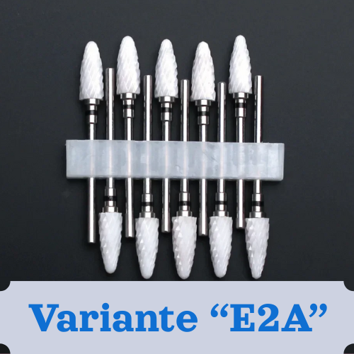 Punte per unghie in pietra di ceramica, Set 10 frese per trapano “nail art”. Essenziali per manicure/pedicure, cura delle unghie.