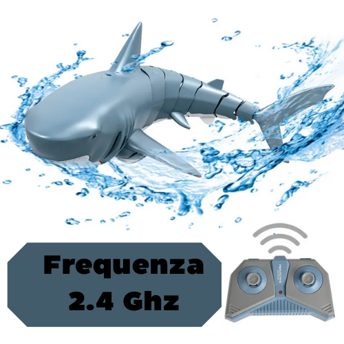 Pesce telecomandato con radiocomando 2.4 ghz copertura fino 30 metri. Scegli tra i vari tipi di pesci a disposizione. Divertimento in acqua con controllo a distanza