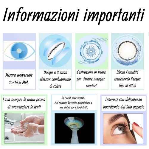 👁️ Lenti a Contatto Colorate – Effetto Occhi Grandi, Comode e Sicure – Confezione da 2 Pezzi.