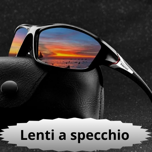 Occhiali da Sole Polarizzati Uomo Donna – Protezione UV400, Lenti Specchiate, Design Quadrato, Leggeri e Resistenti – Disponibili in Vari Colori.