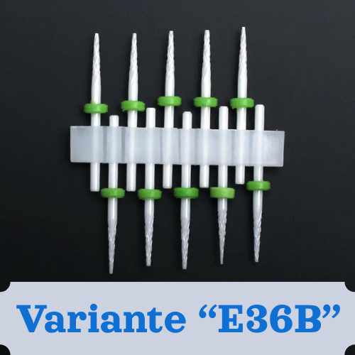 Punte per unghie in pietra di ceramica, Set 10 frese per trapano “nail art”. Essenziali per manicure/pedicure, cura delle unghie.