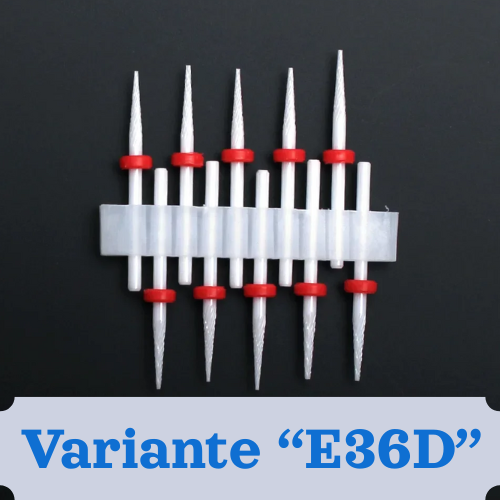 Punte per unghie in pietra di ceramica, Set 10 frese per trapano “nail art”. Essenziali per manicure/pedicure, cura delle unghie.