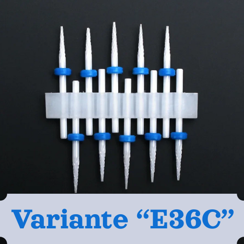 Punte per unghie in pietra di ceramica, Set 10 frese per trapano “nail art”. Essenziali per manicure/pedicure, cura delle unghie.
