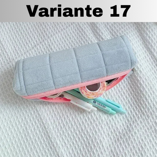 🧳Borsa Beauty-case con cerniera, tinta unita, per il trucco in pelliccia. Comoda, Capiente.