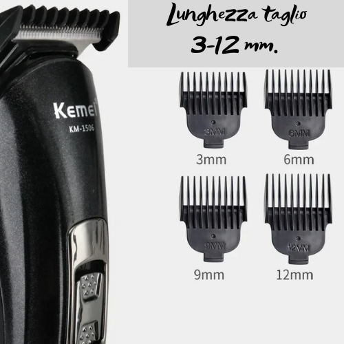 ✂️ Tagliacapelli Professionale Kemei KM-1506 – Kit con Accessori. Precisione e Stile in Ogni Dettaglio!