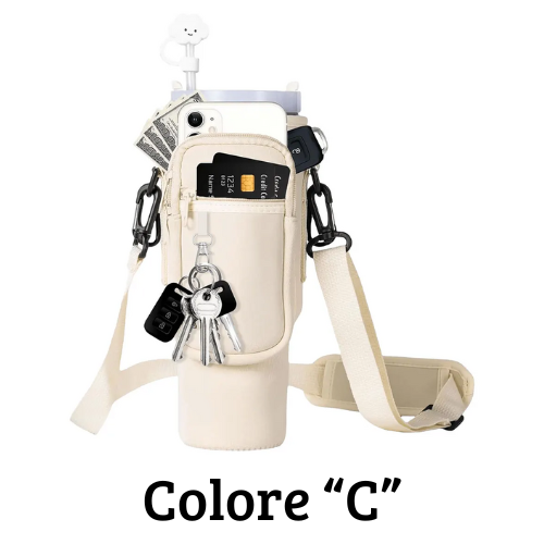Borsa per il trasporto di bottiglia - thermos Quencher. In neoprene con tracolla.