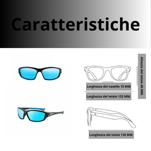 Occhiali da Sole Polarizzati Uomo Donna – Protezione UV400, Lenti Specchiate, Design Quadrato, Leggeri e Resistenti – Disponibili in Vari Colori.