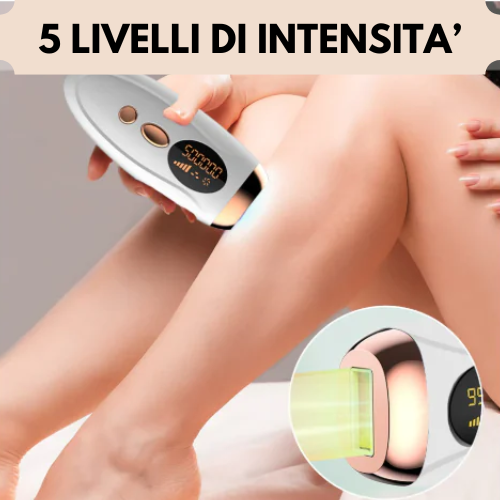 Epilatore a Luce Pulsata IPL – Laser Permanente, Indolore e Professionale per Viso, Corpo, Ascelle e Zona Bikini.