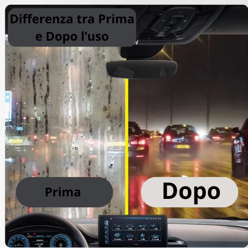 Strumento per la rimozione dell'olio dal parabrezza dell'auto, con creazione di pellicola protettiva antipioggia.ar Glass Car Detailing