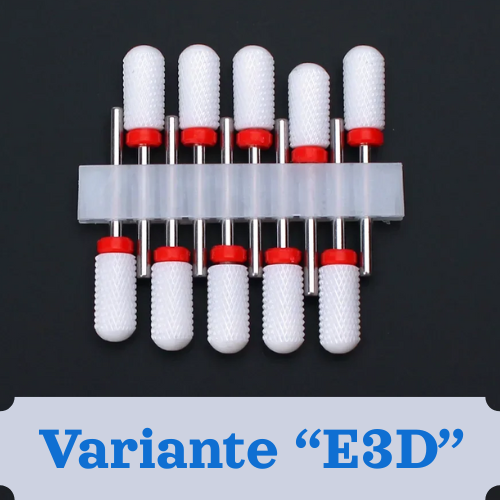 Punte per unghie in pietra di ceramica, Set 10 frese per trapano “nail art”. Essenziali per manicure/pedicure, cura delle unghie.