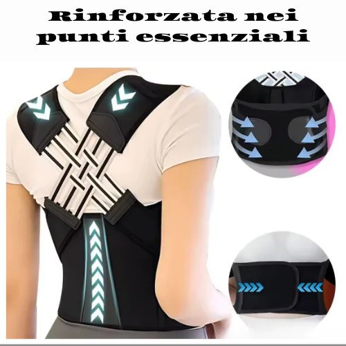 Cintura Posturale Invisibile Uomo Donna – Dispositivo Correttivo Schiena e Spalle, Fascia Anti-Gobba Traspirante e Regolabile per Postura Corretta.