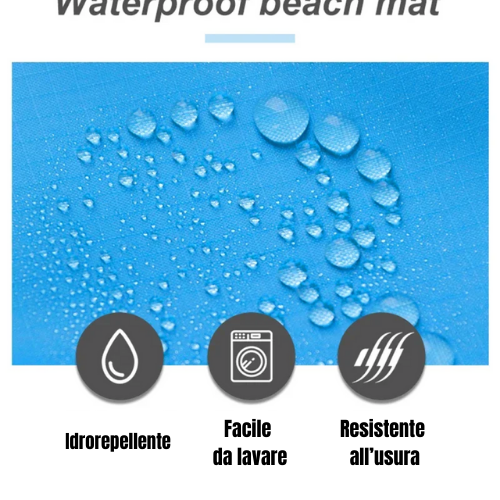 Tappetino da spiaggia impermeabile, extra largo. Comfort, praticità e resistenza per ogni occasione all’aperto.