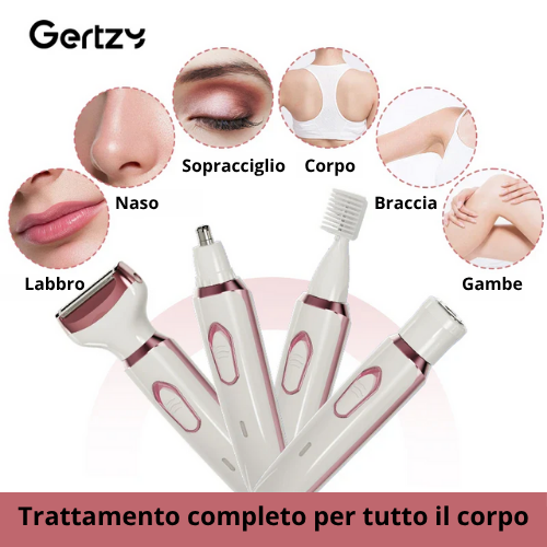 ✨ Epilatore Donna 4 in 1 Ricaricabile – Depilazione Viso, Corpo e Zone Delicate ✨