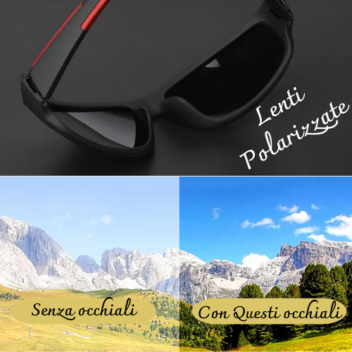 Occhiali da Sole Polarizzati in Policarbonato, Unisex– Protezione UV400, Leggeri e Resistenti – Disponibili in Vari Colori.