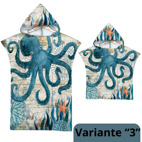 Sea Animals Hooded Beach Towel for Adult Kids Super Soft Childrens Beach Bath Towel Outdoor Poncho Bathrobe Towels
