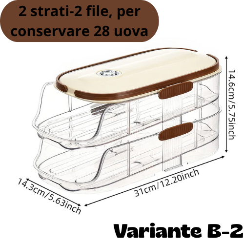 1 piece, egg storage box, automatic rolling refrigerator egg rack storage, hand-held egg refrigerator side door storagerack