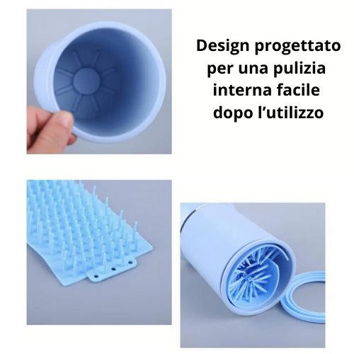 Lavatrice elettrica portatile per pulizia zampe di cani-gatti. Ricaricabile tramite USB, progettato per cani di piccola e media taglia e gatti.