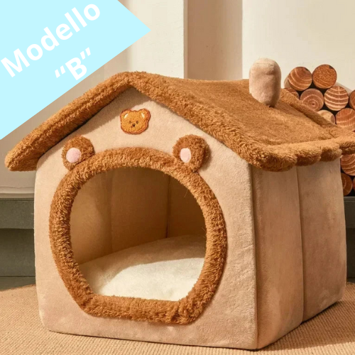 Cuccia pieghevole per cani e gatti di piccola e media taglia. In soffice cotone.