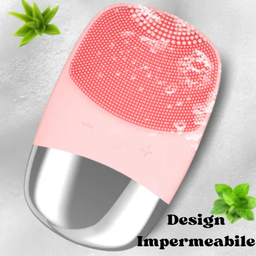 Spazzola Pulizia Viso Elettrica in Silicone | Vibrazione Ultrasonica, USB Ricaricabile, Impermeabilità IPX7 | Per Tutti i Tipi di Pelle – Compatta e Portatile.