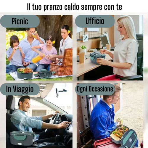 Portable Food Warmer Container Electric Lunch Box Stainless Steel for Car Truck Home Office Factory 110V//220V