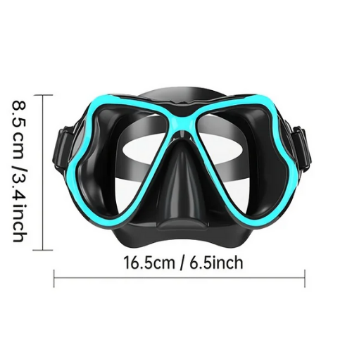 Mask Fin Snorkel Set Snorkeling Gear for Adults with Panoramic View Anti-Fog Mask Trek Fins Dry Top Snorkel and Gear Bag