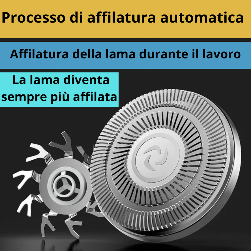 "Rasoio Elettrico con Display LCD e Trimmer Nasale: Compatto, Potente e Ricaricabile"