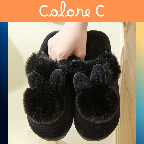 Pantofole invernali in peluche da donna. Comodità e caldo ai piedi. Colori a scelta, misure dalla 35 alla 44.
