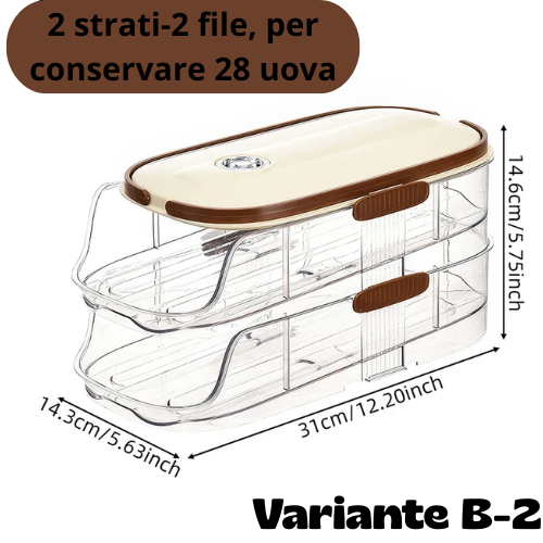 1 piece, egg storage box, automatic rolling refrigerator egg rack storage, hand-held egg refrigerator side door storagerack