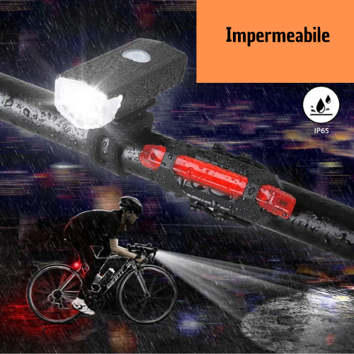 Bike Light Set Front Light with Taillight USB Rechargeable Easy to Install 3 Modes Bicycle Accessories for the Bicycle Road MTB