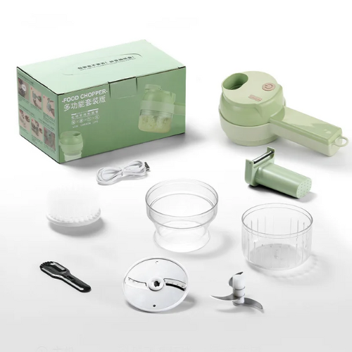 Mini Tritatutto 40W Portatile, Ricaricabile USB, Lama in Acciaio Inox, Foro Riempimento Veloce, Facile da Pulire – Per Aglio, Cipolla, Verdure e Carne. Con accessori.