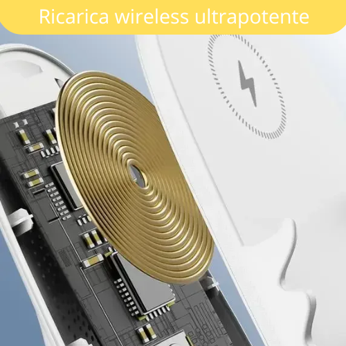 🔋 Supporto di Ricarica Wireless Magnetico con Ventola Raffreddamento – Compatibile con iPhone | 15W Max | | USB-Type C.