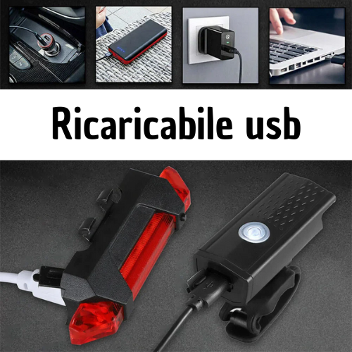 Bike Light Set Front Light with Taillight USB Rechargeable Easy to Install 3 Modes Bicycle Accessories for the Bicycle Road MTB
