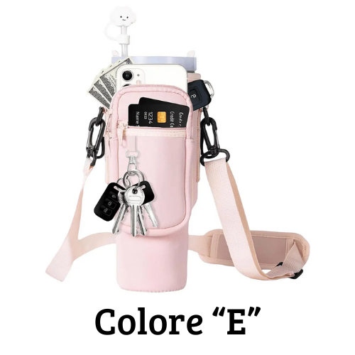 Borsa per il trasporto di bottiglia - thermos Quencher. In neoprene con tracolla.