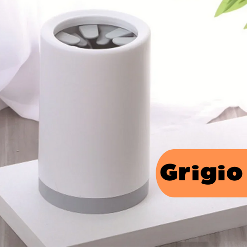 Tazza per la pulizia delle zampe dei cani. Pettini in silicone morbido, sistema a rotazione 360°, disponibile in 2 misure.