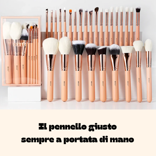 💖 Pennelli Trucco – Kit Professionale Da 5 a 28 Pezzi – Set Completo per Make-up Viso e Occhi.