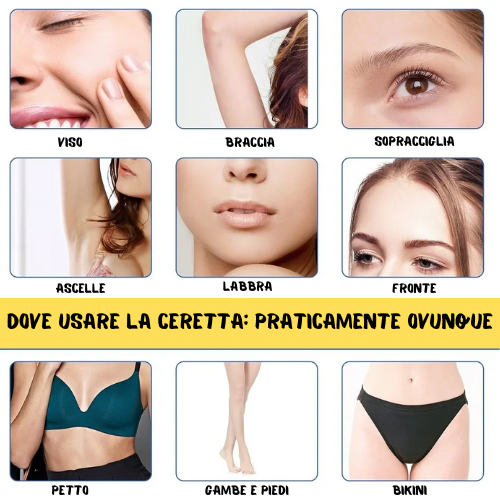 ⭐Depilatore portatile a rullo. Set scalda-cera, crema e strisce depilatorie.⭐