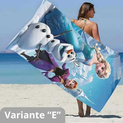 Asciugamano per bambine con immagini cartone animato “Frozen”. Varie misure a scelta.