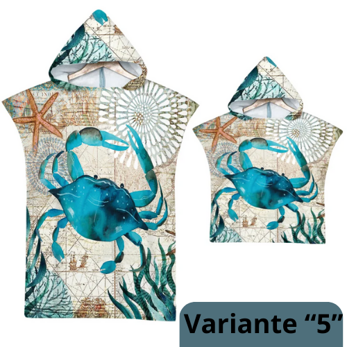Sea Animals Hooded Beach Towel for Adult Kids Super Soft Childrens Beach Bath Towel Outdoor Poncho Bathrobe Towels