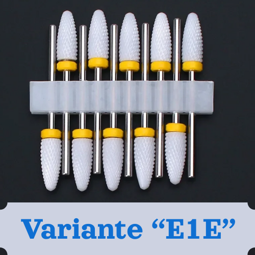 Punte per unghie in pietra di ceramica, Set 10 frese per trapano “nail art”. Essenziali per manicure/pedicure, cura delle unghie.